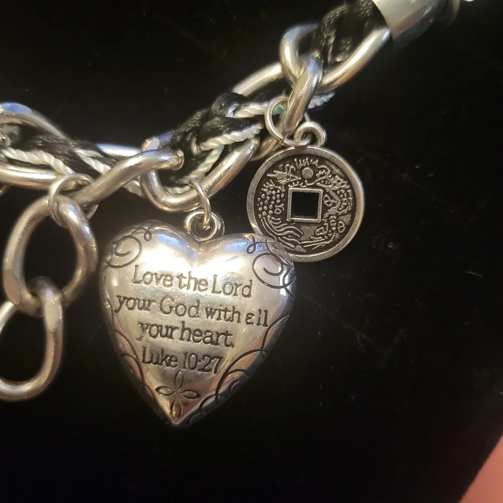 Silver Charm Necklace 22.5in
